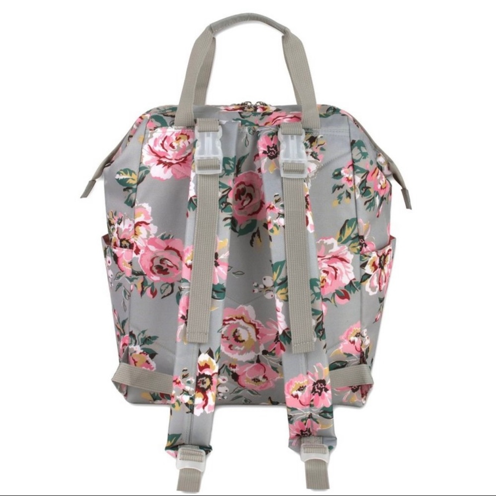 Baby Essentials Floral Frame Backpack - Gray - Picture 2 of 6